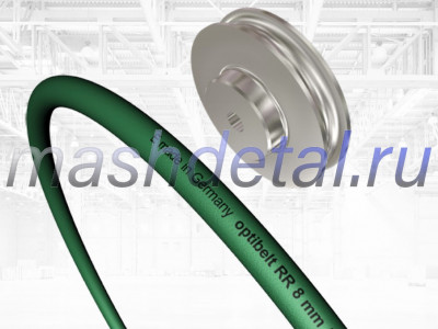 Optibelt RR 8 мм. зелёный шереховатый 88 Шор А - фотография №1